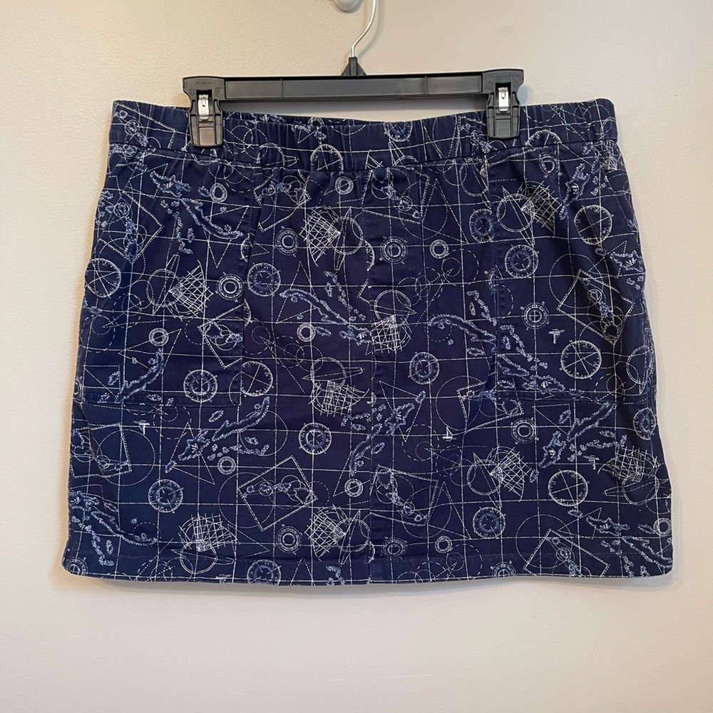 Lands End Nautical Map Print Skort
